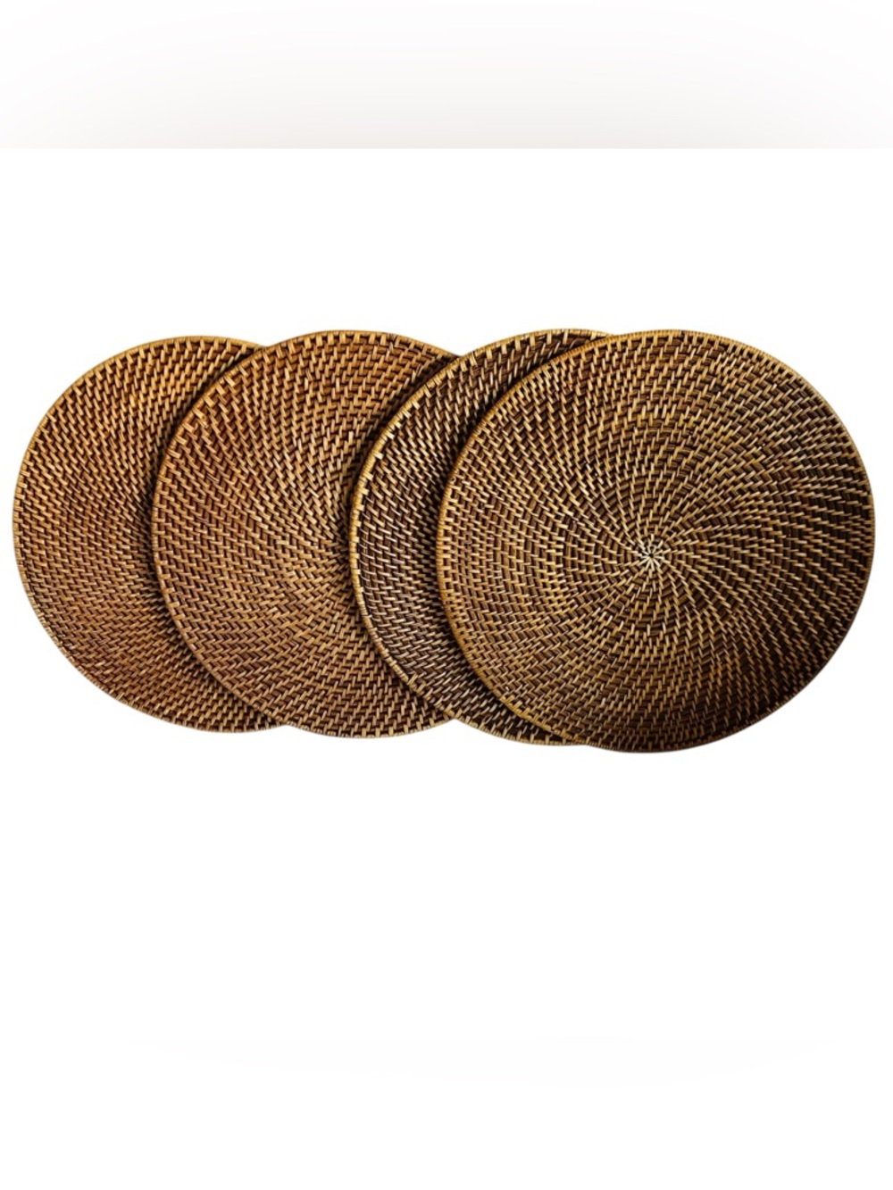 Rattan Handwoven Round Placemats (Set of 4)